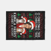 Kerstkattendames voor Kamala Santa Ornament Paj Fleece Deken (Voorkant (Horizontaal))