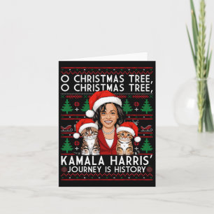 Kerstkattendames voor Kamala Santa Ornament Paj Kaart