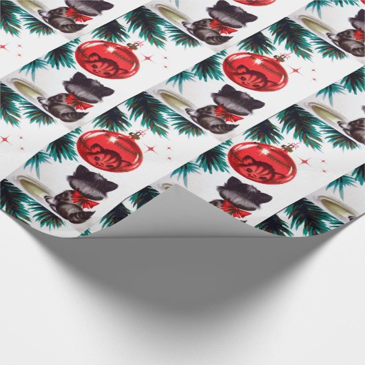  kerstkattenfeest cadeaupapier (Hoek)