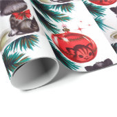  kerstkattenfeest cadeaupapier (Rol Hoek)