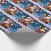 kerstkattenkappen, glanzend ompakken cadeaupapier (Hoek)