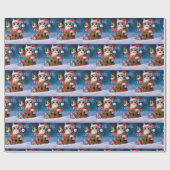 kerstkattenkappen, glanzend ompakken cadeaupapier (Vlak)