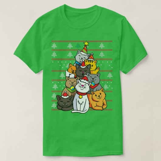 Kerstkattenkat Katten Vakkervakantie Vakantige Kat T-shirt (Design voorkant)
