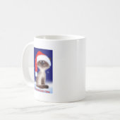 kerstkattenkat Mok voor kerstcadeautjes (Voorkant links)