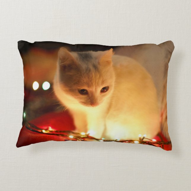 Kerstkattenkussen Accent Kussen (Achterkant)