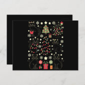 Kerstkattenliefhebber cadeau voor katteneigenaar briefkaart (Voorkant / Achterkant)