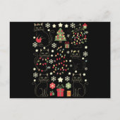 Kerstkattenliefhebber cadeau voor katteneigenaar briefkaart (Voorkant)