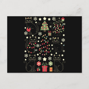 Kerstkattenliefhebber cadeau voor katteneigenaar briefkaart