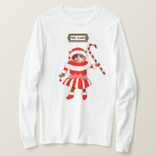 Kerstkattenliefhebber kleding t-shirt