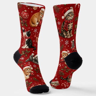 Kerstkattenliefhebberssokken Cadeau, Schattige Ker Sokken