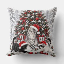 Kerstkattenondeugdwatervorkussen