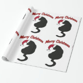 kerstkattenpakpapier cadeaupapier (Uitgerold)