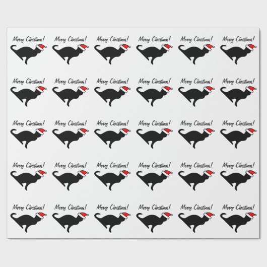 kerstkattenpakpapier cadeaupapier (Vlak)