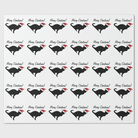 kerstkattenpakpapier cadeaupapier (Vlak)