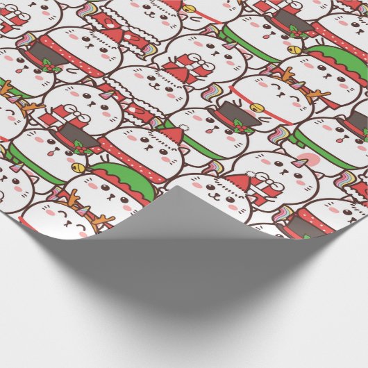 Kerstkattenpapier Cadeaupapier (Hoek)