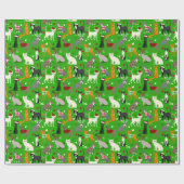 Kerstkattenpapier Cadeaupapier (Vlak)