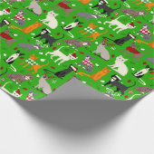 Kerstkattenpapier Cadeaupapier (Hoek)