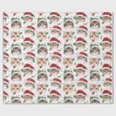 Kerstkattenpapier Cadeaupapier (Vlak)