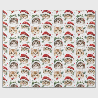 Kerstkattenpapier Cadeaupapier