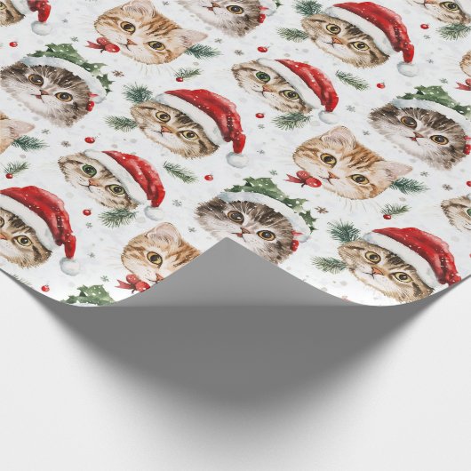 Kerstkattenpapier Cadeaupapier (Hoek)