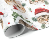 Kerstkattenpapier Cadeaupapier (Rol Hoek)