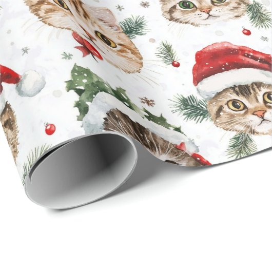 Kerstkattenpapier Cadeaupapier (Rol Hoek)