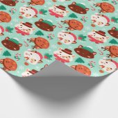 Kerstkattenpapier Cadeaupapier (Hoek)