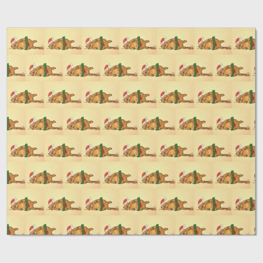 Kerstkattenpapier Cadeaupapier (Vlak)