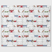 Kerstkattenpapier Cadeaupapier (Vlak)