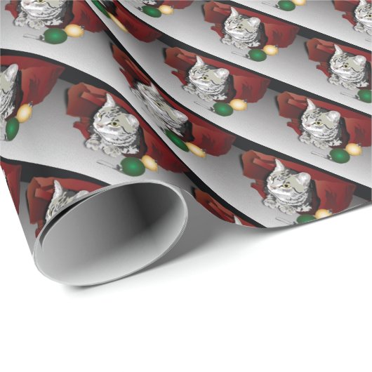 Kerstkattenpapier Cadeaupapier (Rol Hoek)