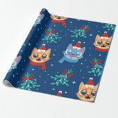 Kerstkattenpapier Cadeaupapier