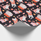 Kerstkattenpapier Cadeaupapier (Hoek)