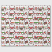 Kerstkattenpapier Cadeaupapier (Vlak)