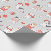 Kerstkattenpapier Cadeaupapier (Hoek)