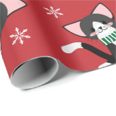 Kerstkattenpapier Cadeaupapier (Rol Hoek)