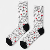 Kerstkattenpatroon Sokken (Links)
