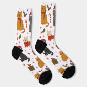 Kerstkattenpatroon Soks Sokken (Rechts)