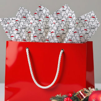 Kerstkattenpatroon   tissuepapier