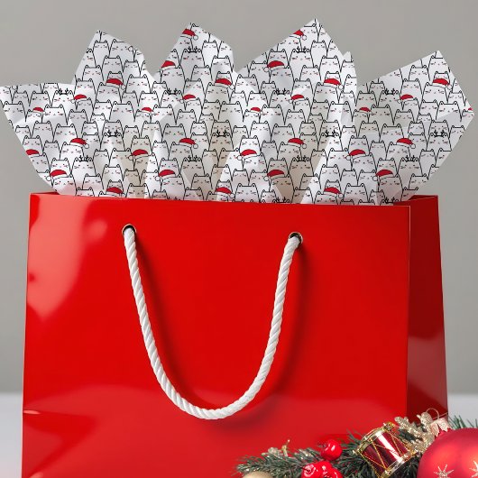 Kerstkattenpatroon   tissuepapier