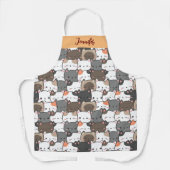 Kerstkattenschilfers illustratie van de voornaam C Schort (Voorkant)