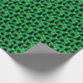 Kerstkattenstaren en -bomen cadeaupapier (Hoek)