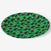 Kerstkattenstaren en -bomen papieren bordje (Gekanteld)