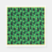 Kerstkattenstaren en -bomen servet (Voorkant)