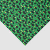 Kerstkattenstaren en -bomen tissuepapier (Detail)