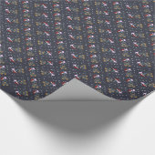 KerstKawaii Blue Heeler Cadeaupapier (Hoek)