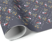 KerstKawaii Blue Heeler Cadeaupapier (Rol Hoek)