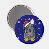 KerstKawaii Blue Heeler Magneet (Voorkant / Achterkant)