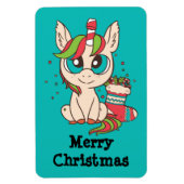 KerstKawaii Unicorn Magneet (Verticaal)