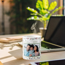 kerstkegels met foto van het gezin  patroon koffiemok