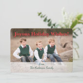 KerstKeltische Holly Wreath Pattern - Gepersonalis Feestdagenkaart (Staand voorkant)